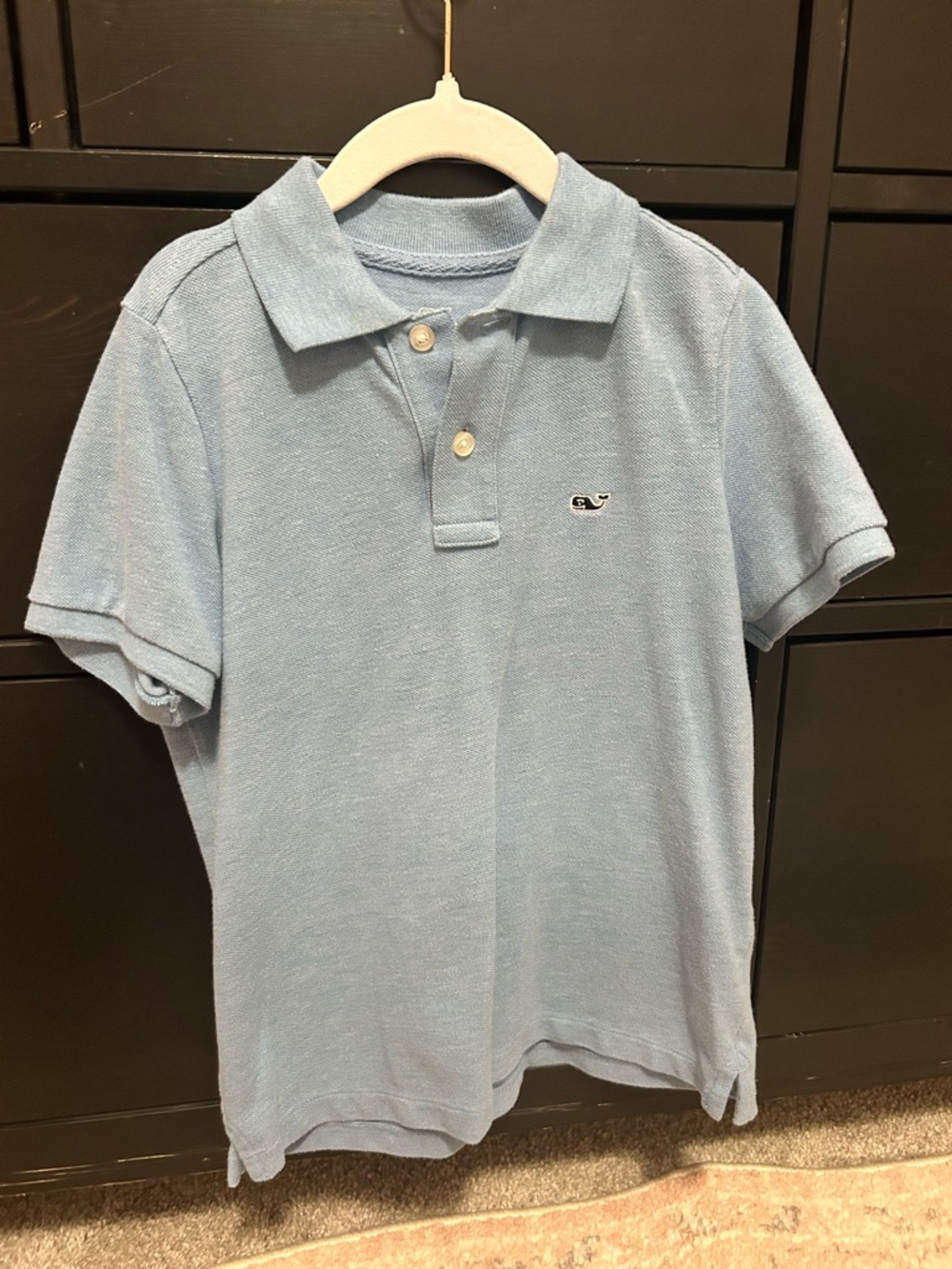 Vineyard Vines Pale Blue Boys Polo with Whale Logo